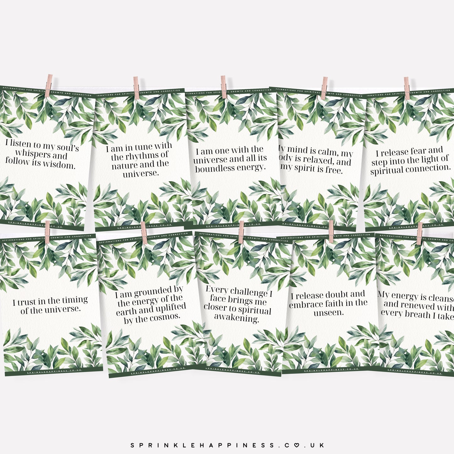 Free Printable Spiritual Affirmation Cards – 24 Uplifting Cards for Mindfulness & Connection