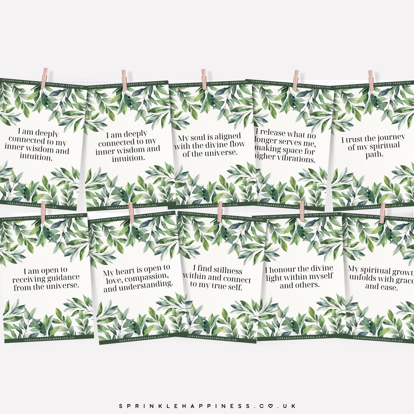 Free Printable Spiritual Affirmation Cards – 24 Uplifting Cards for Mindfulness & Connection