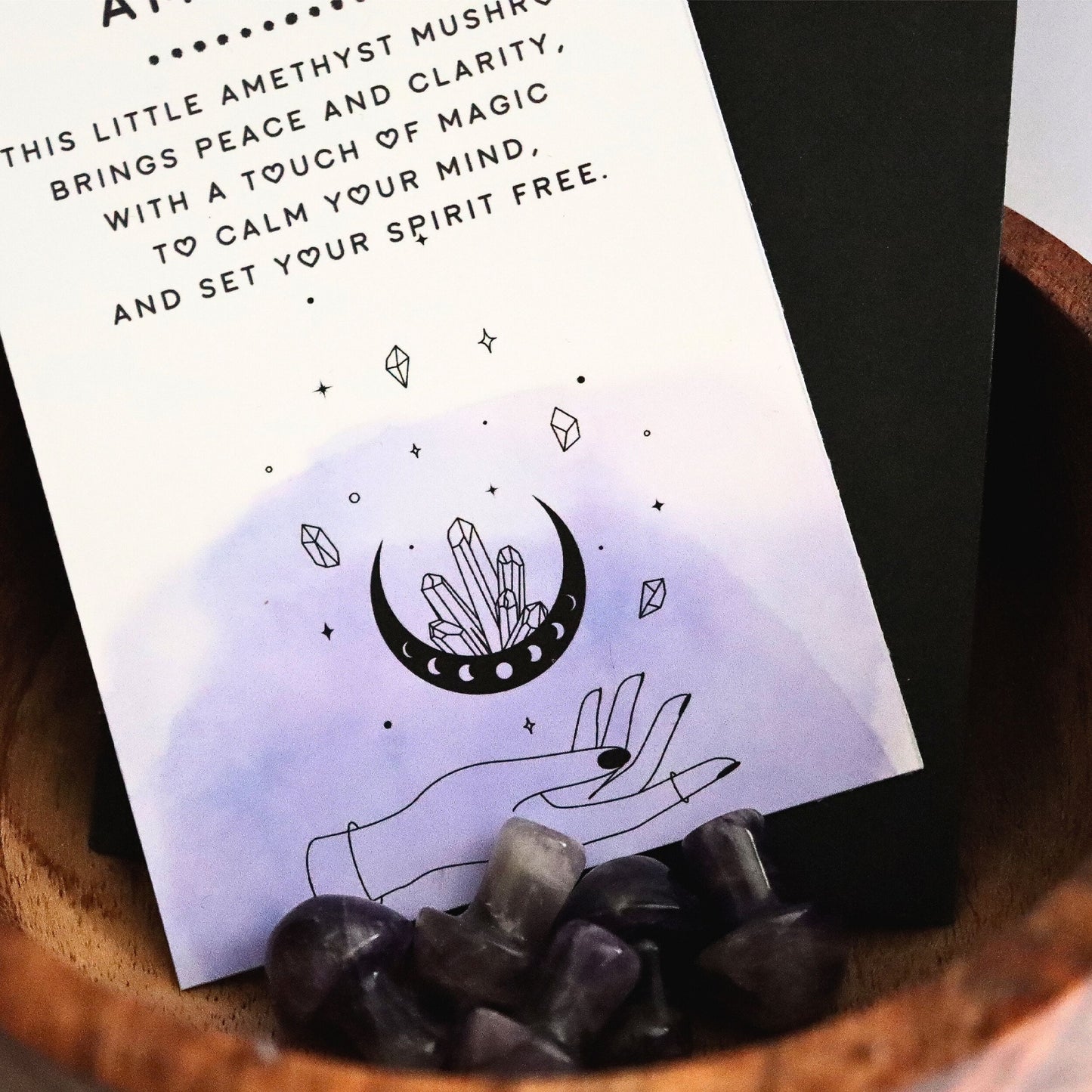 Tiny Amethyst Mushroom Crystal With Gift Message