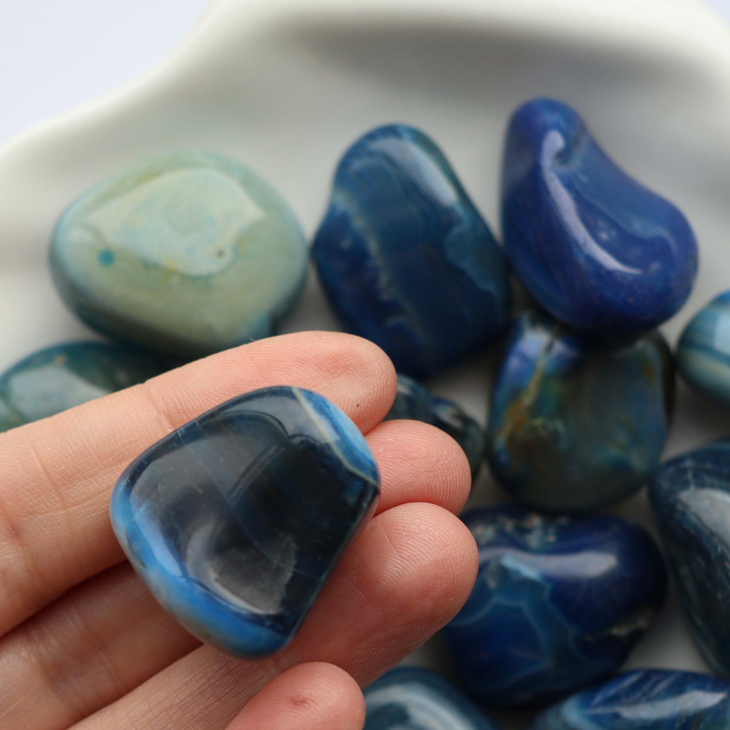 Blue Agate Tumblestone