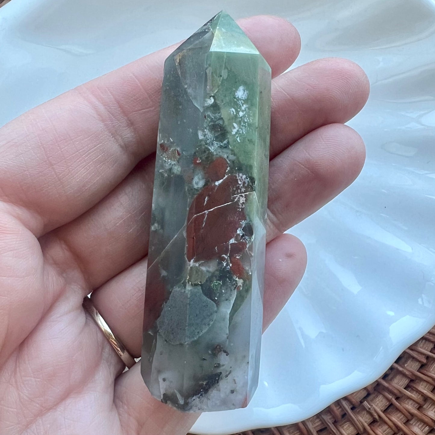 African Bloodstone Small Tower – Courage & Vitality Crystal