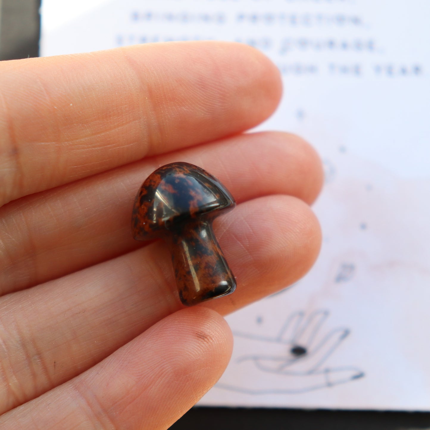 Mahogany Obsidian Mushroom Crystal Grounding Protective Gem - Crystal Gift