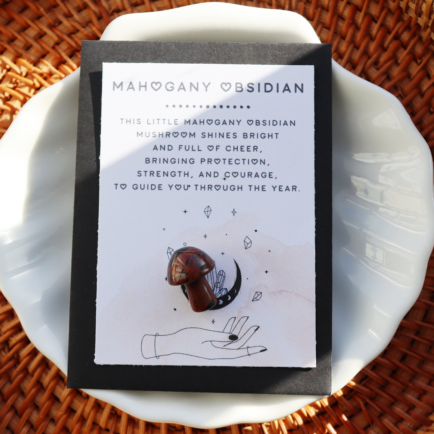 Mahogany Obsidian Mushroom Crystal Grounding Protective Gem - Crystal Gift