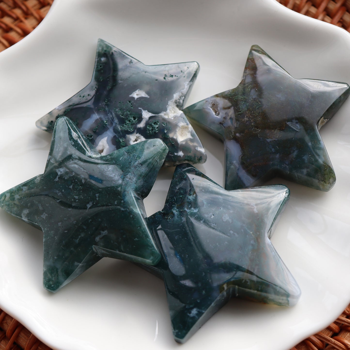 Moss Agate Star Crystal