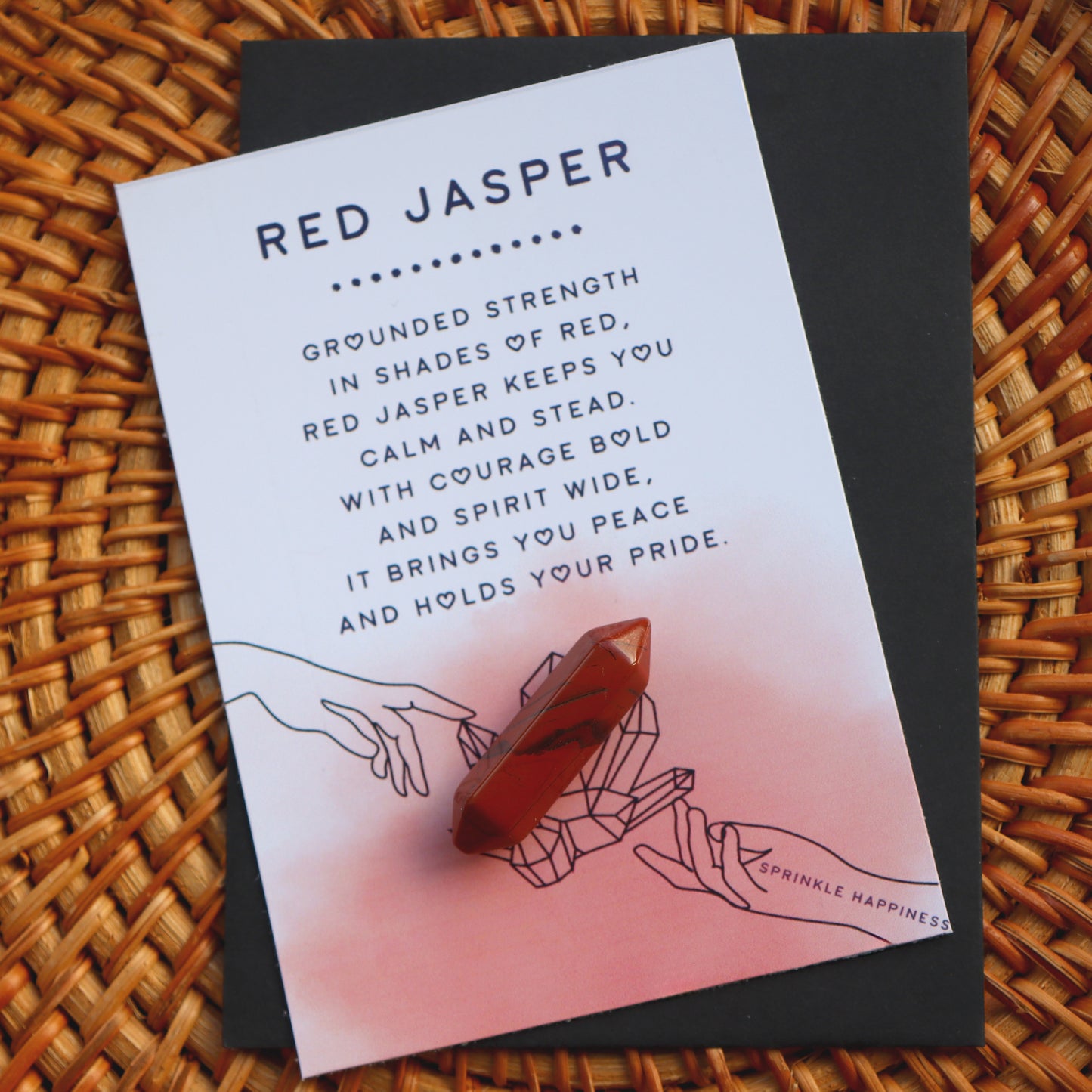 Red Jasper Crystal Point For Vitality And Courage - Crystal Gift