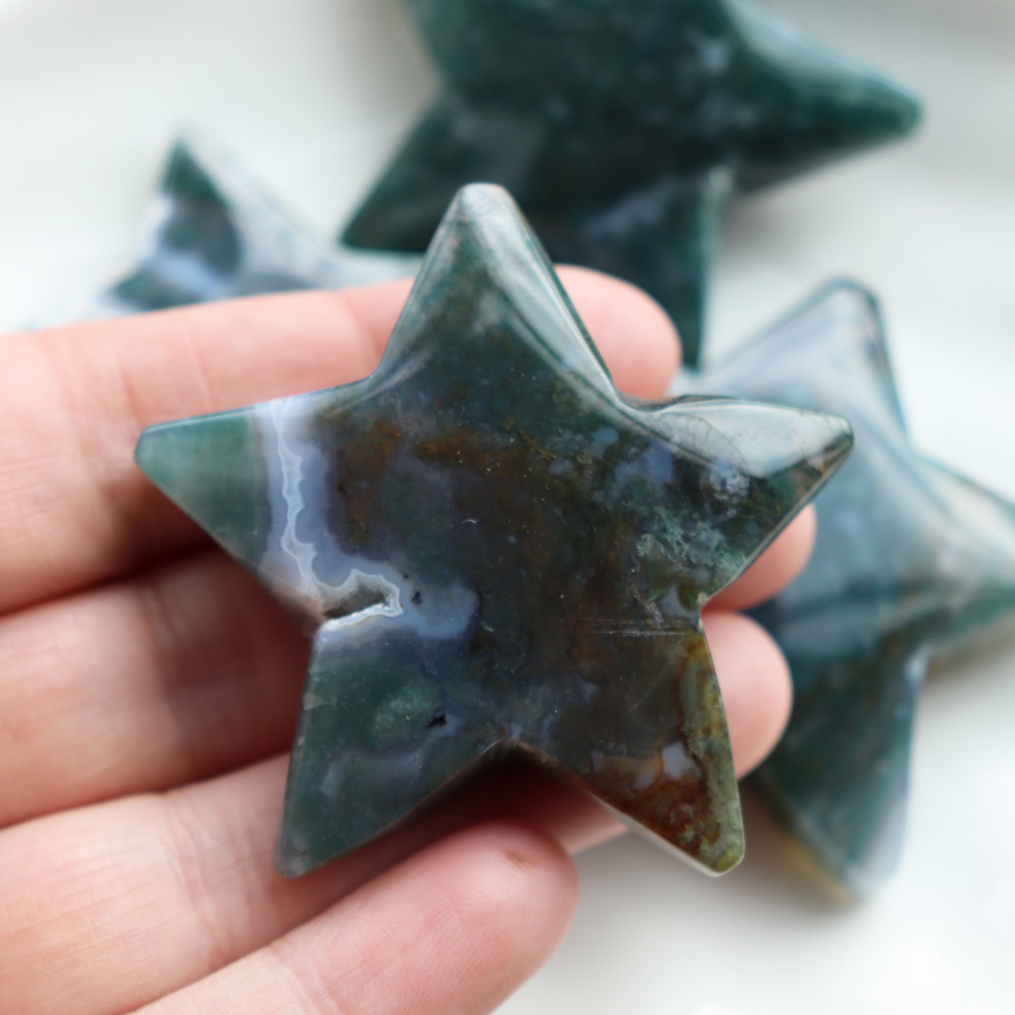Moss Agate Star Crystal