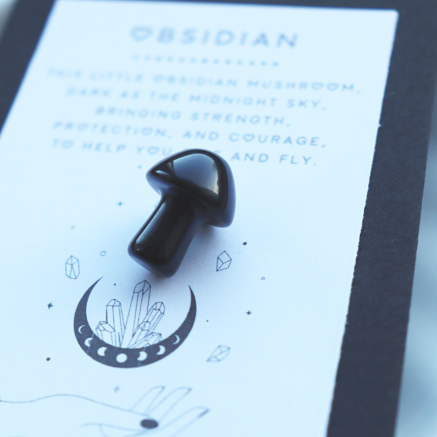 Obsidian Mushroom – Protective And Grounding Crystal - Crystal Gift