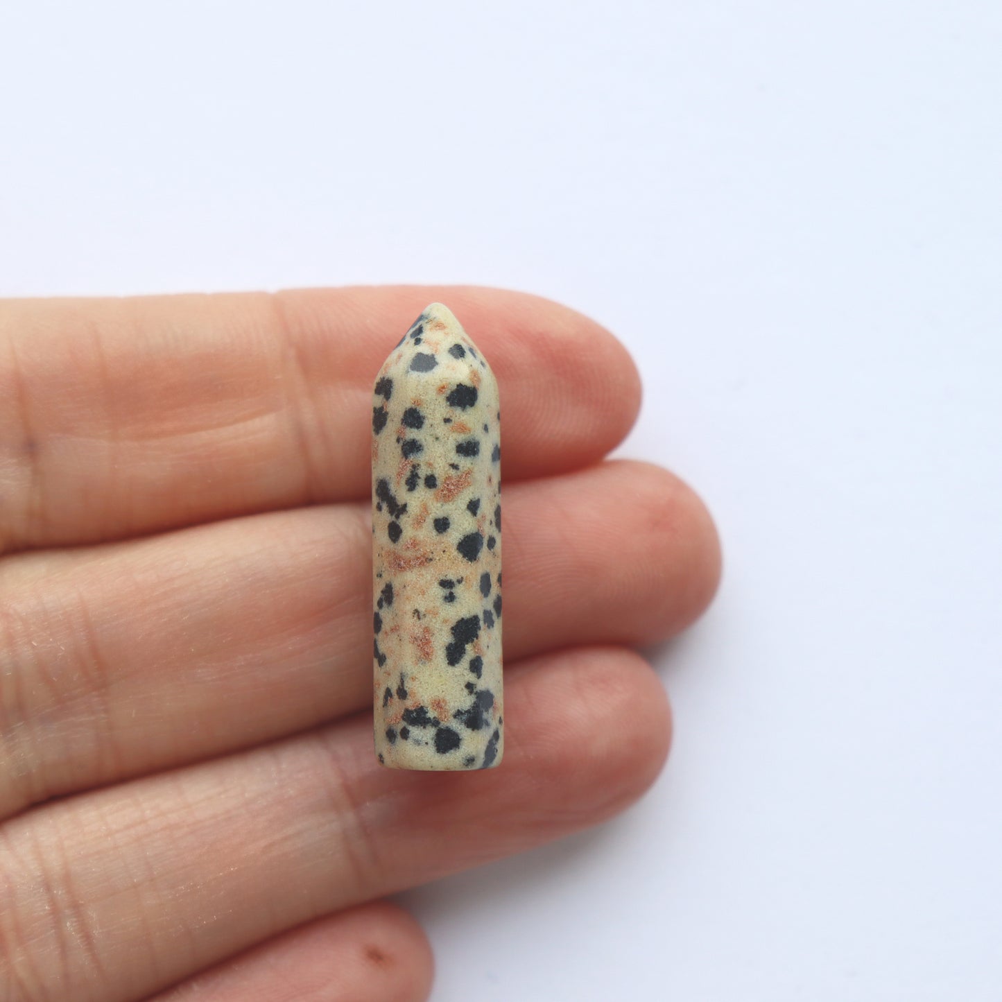 Mini Dalmatian Jasper Crystal Tower