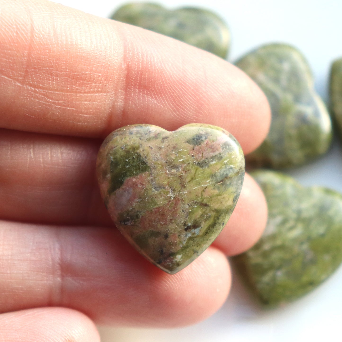 Unakite Crystal Heart For Balance And Healing