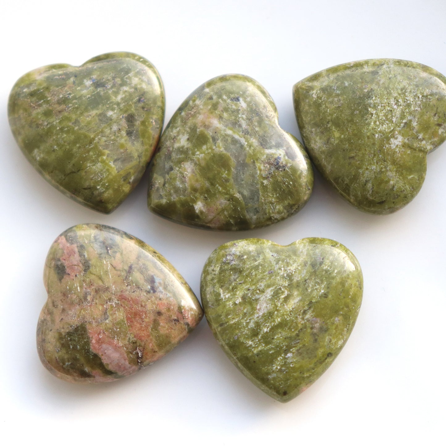 Unakite Crystal Heart For Balance And Healing