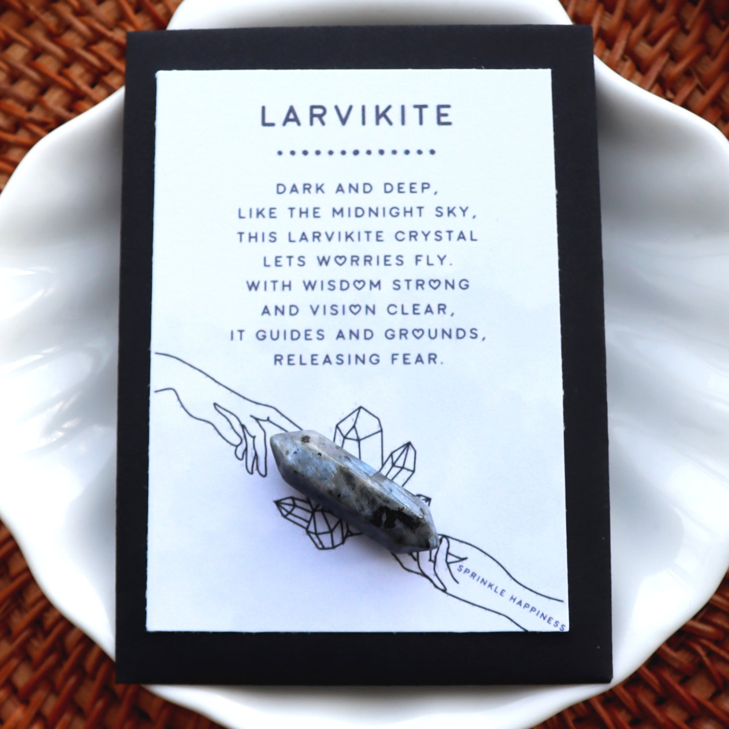 Larvikite Point Shape Crystal Protective Grounding Stone - Crystal Gift