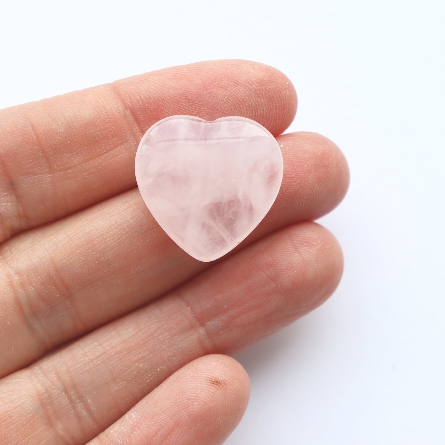 Rose Quartz Polished Heart For Love And Compassion