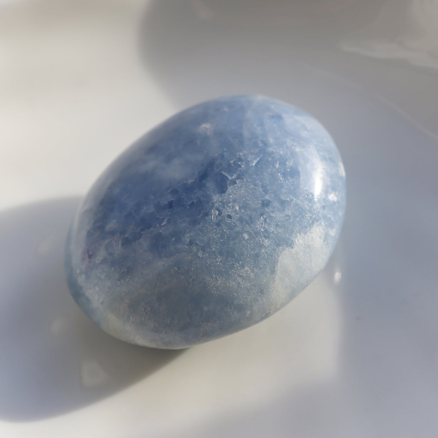 Blue Celestite Palm Stone
