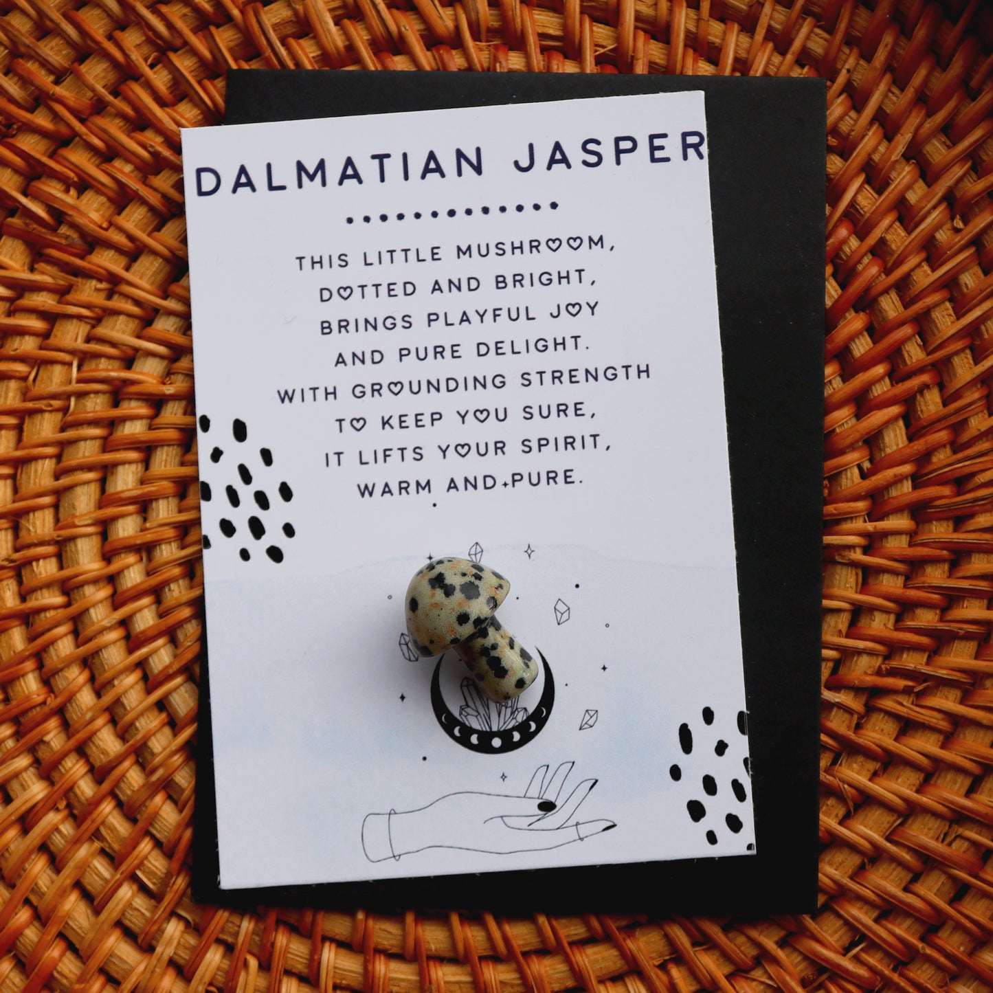 Tiny Polished Dalmatian Jasper Mushroom Crystal - Crystal Gift