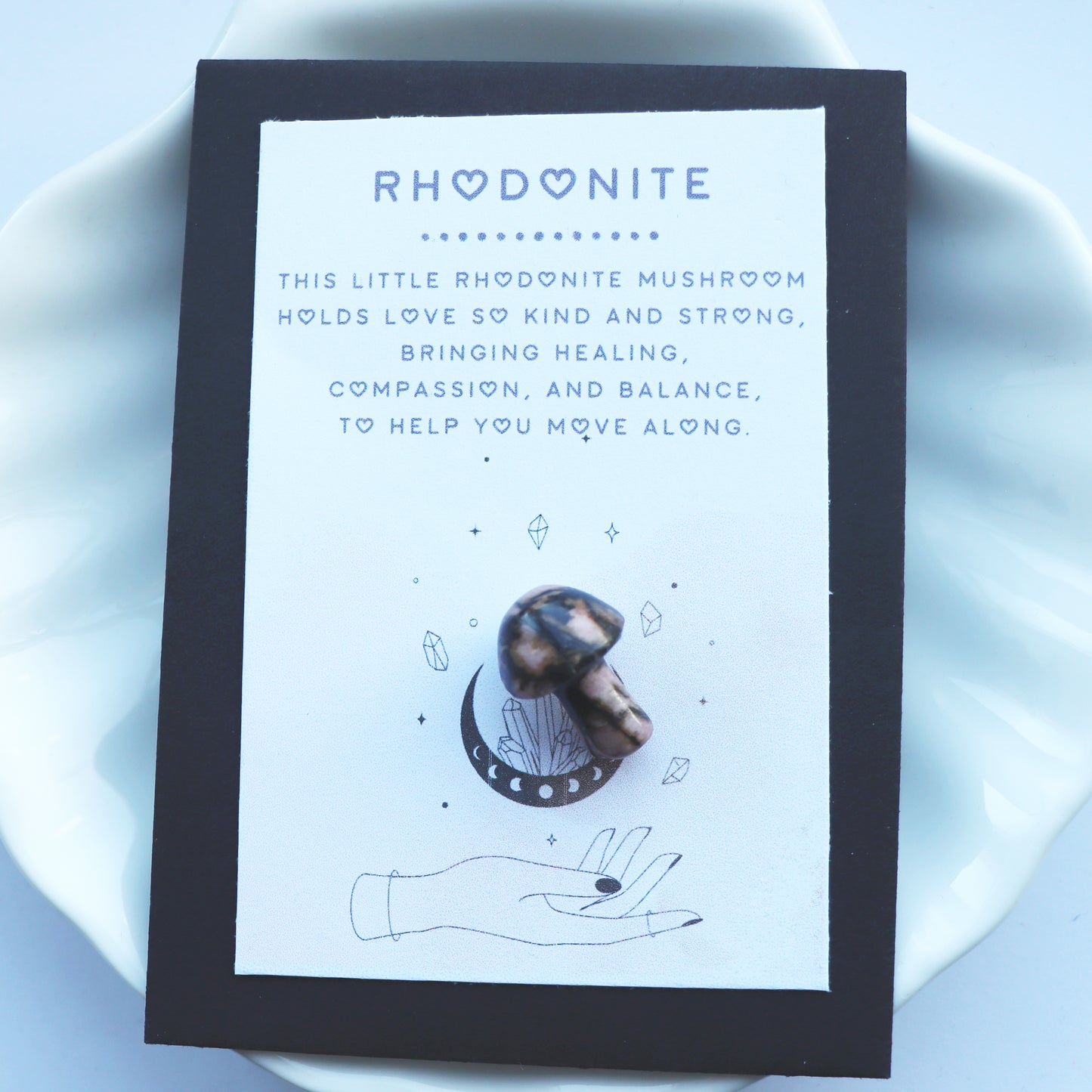 Rhodonite Mushroom – Self Love And Healing Crystal - Crystal Gift