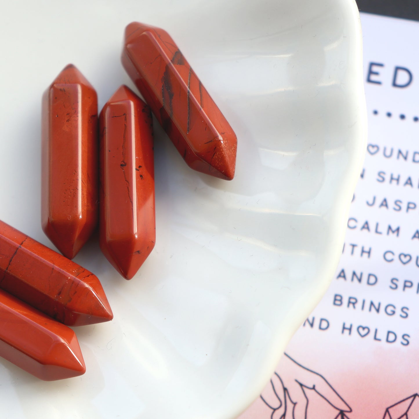 Red Jasper Crystal Point For Vitality And Courage - Crystal Gift