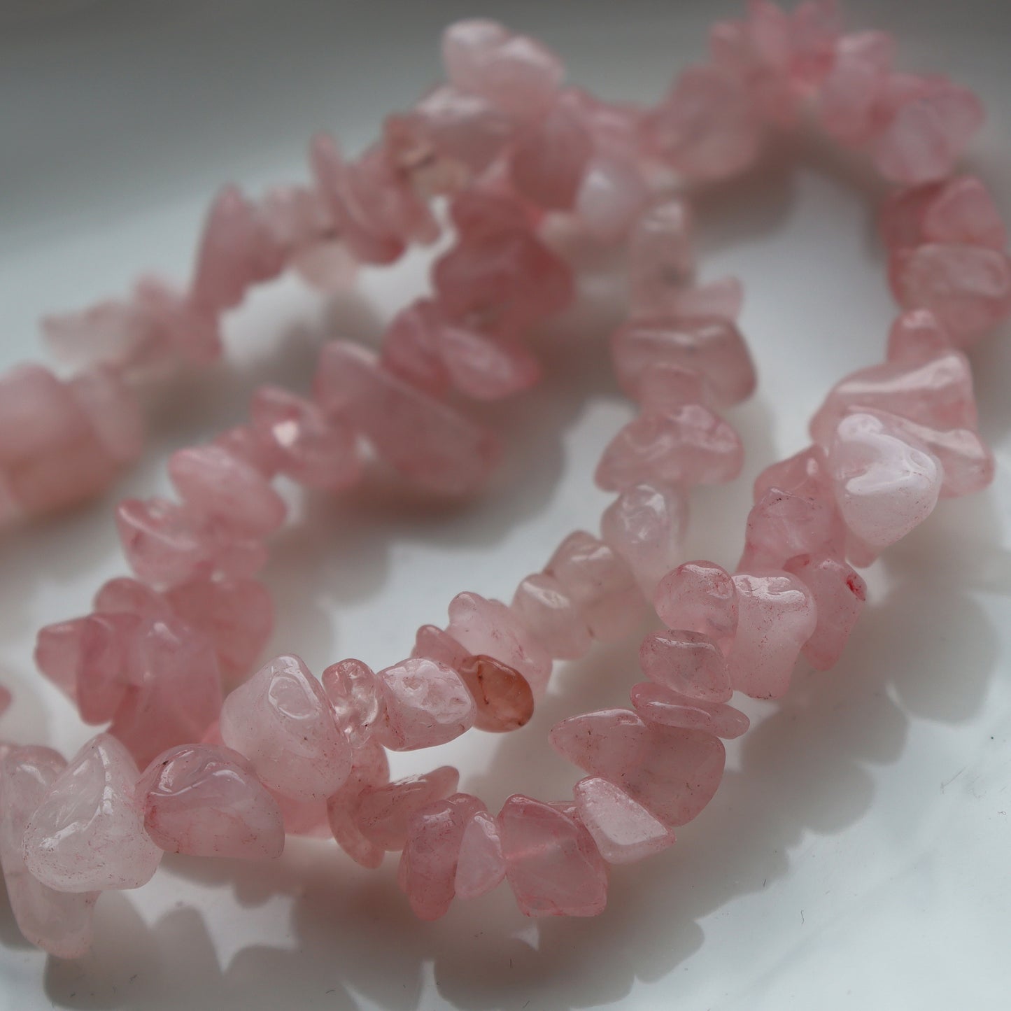 Rose Quartz Chip Bracelet – Love & Self-Care Gift