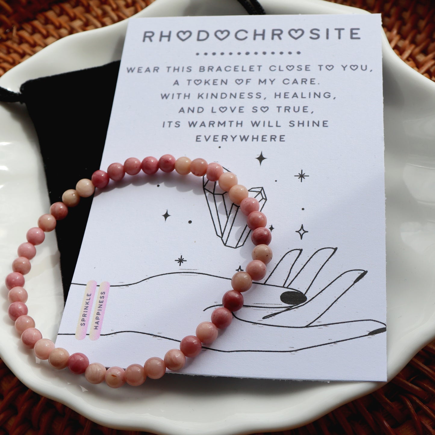 Rhodochrosite Crystal Bracelet – Self-Love & Healing