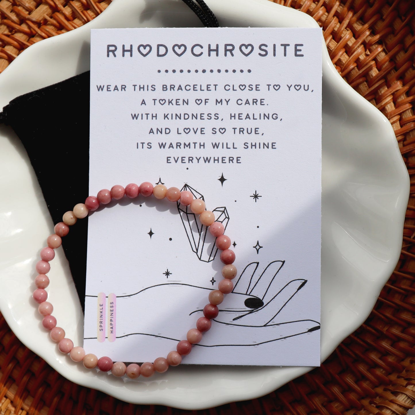 Rhodochrosite Crystal Bracelet – Self-Love & Healing