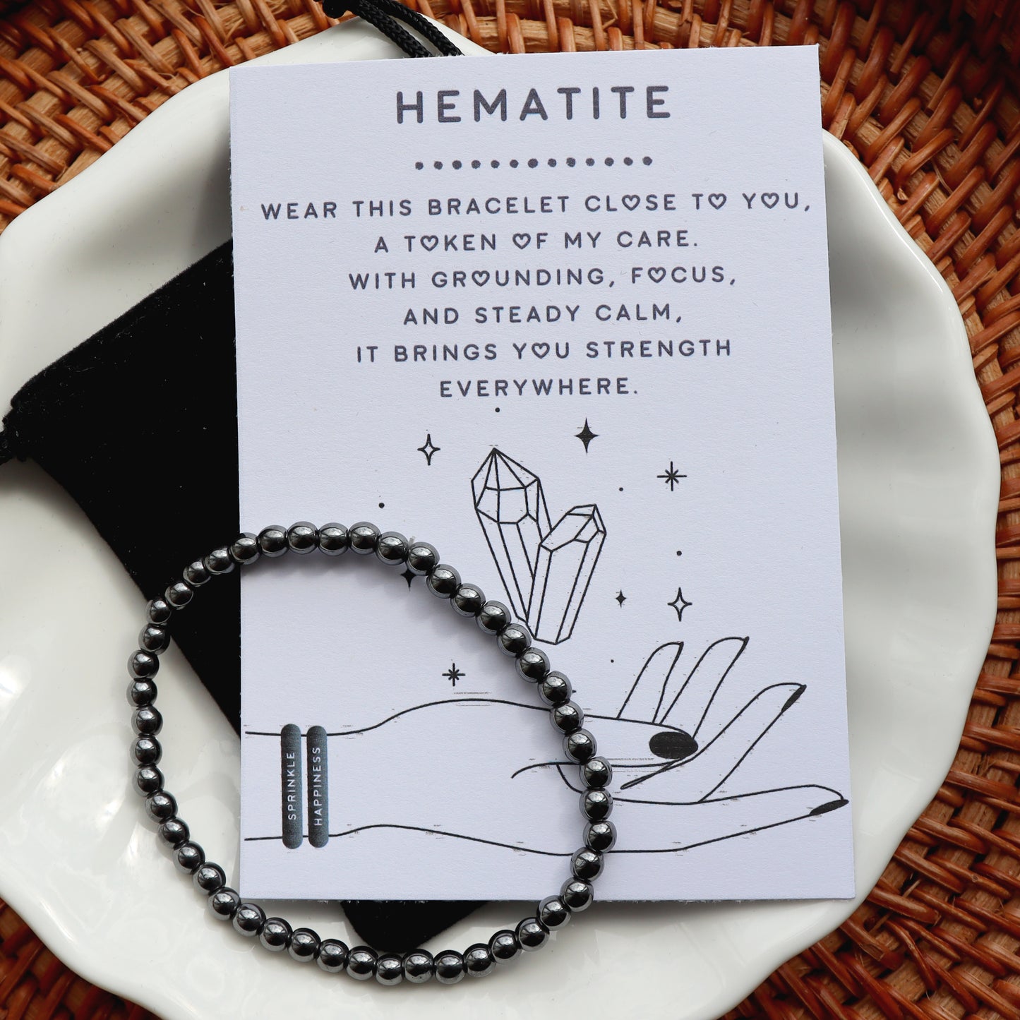 Hematite Crystal Bracelet – Focus & Protection