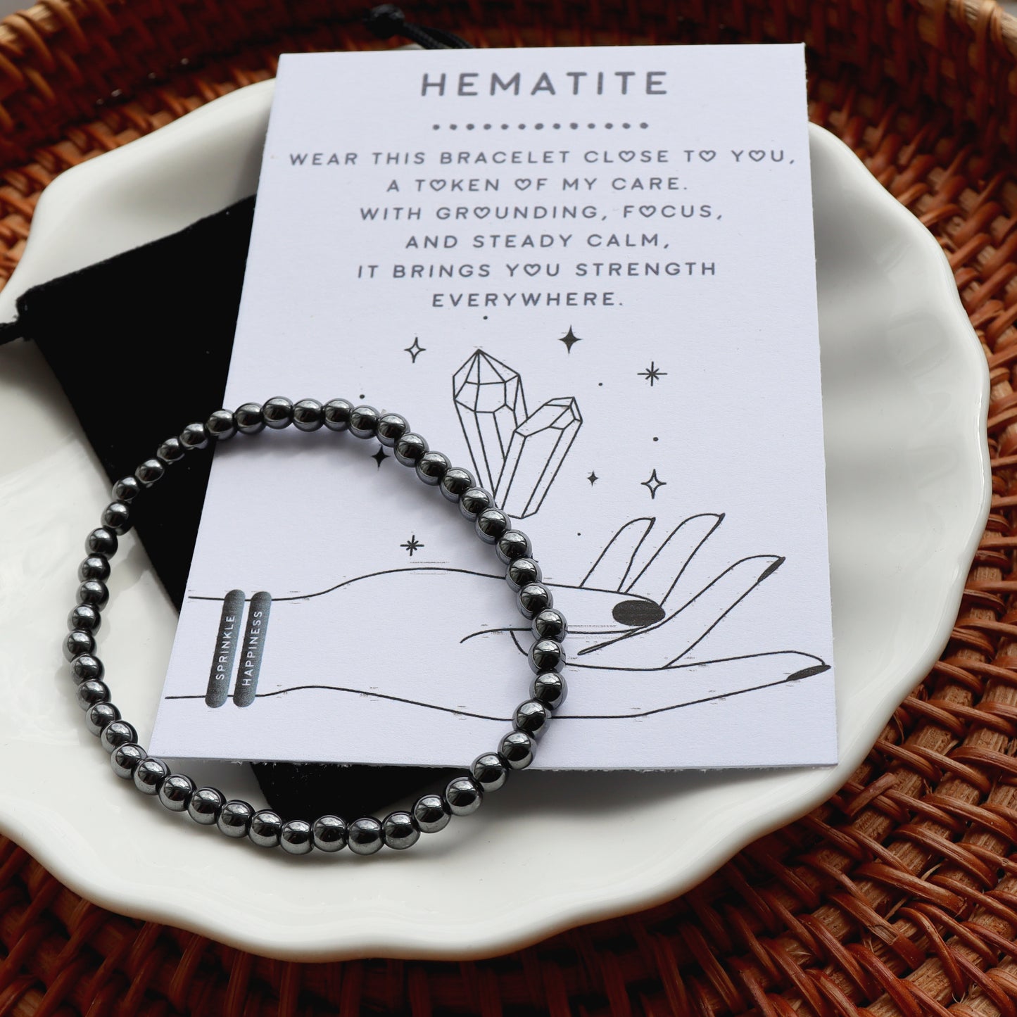 Hematite Crystal Bracelet – Focus & Protection