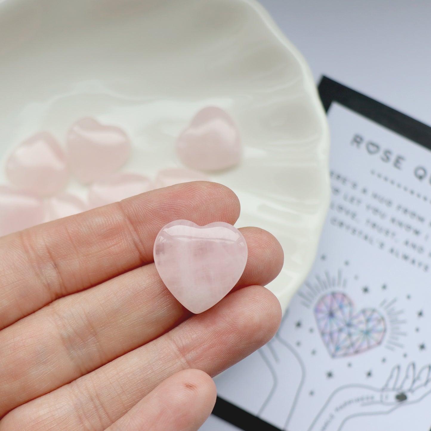 Rose Quartz Polished Heart For Love And Compassion
