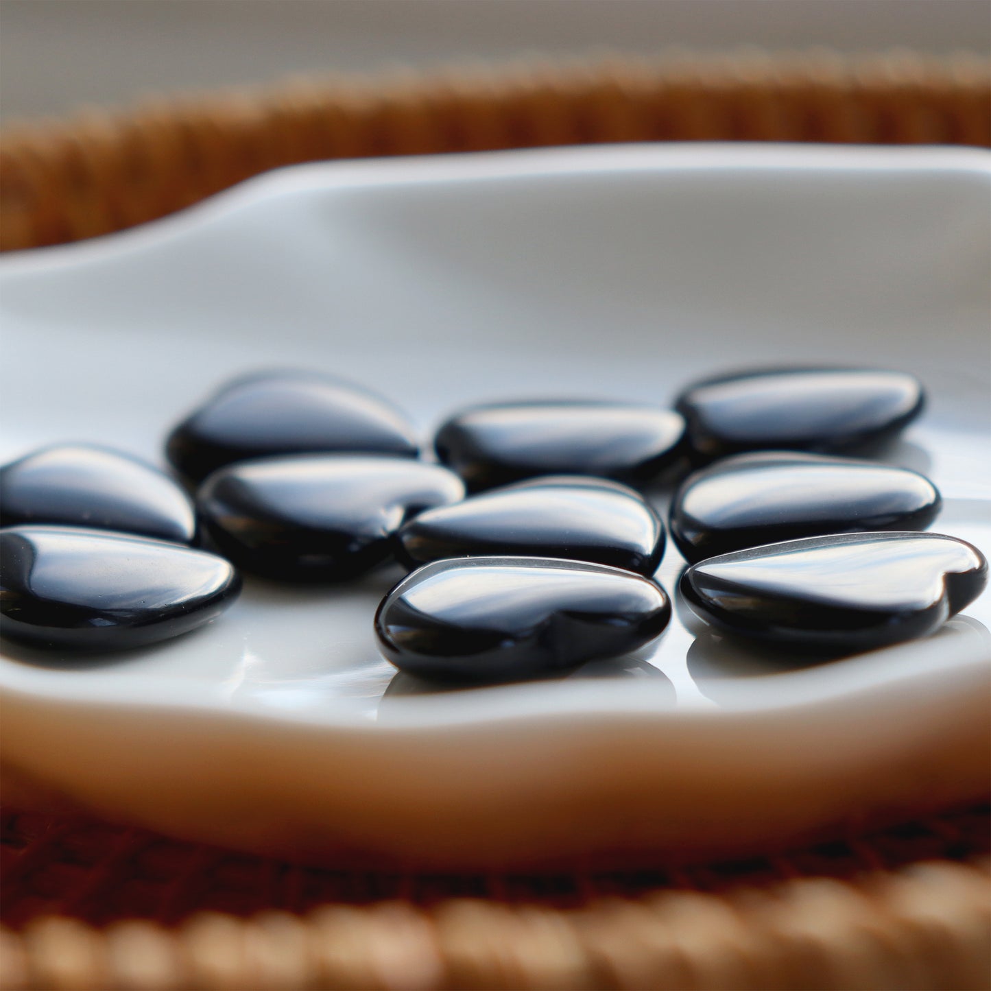 Polished Black Obsidian Heart With Poem Card
