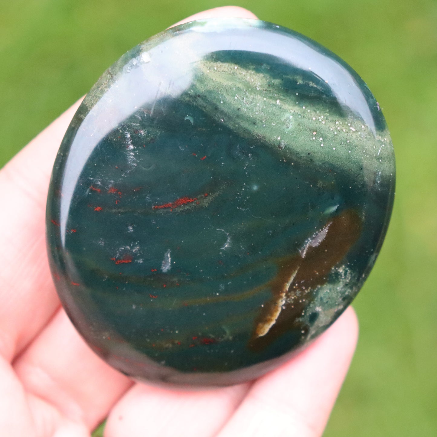 Ocean Jasper Palm Stone – Soothing Crystal for Joy & Positivity A