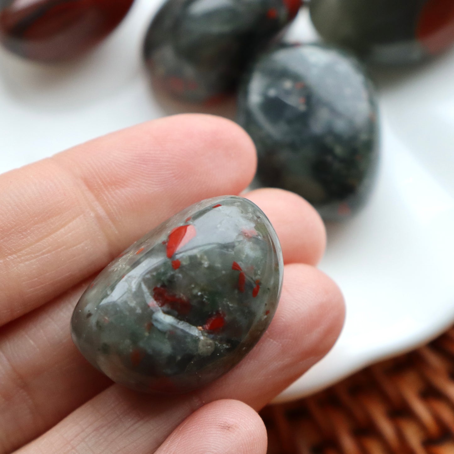 African Bloodstone Tumblestone