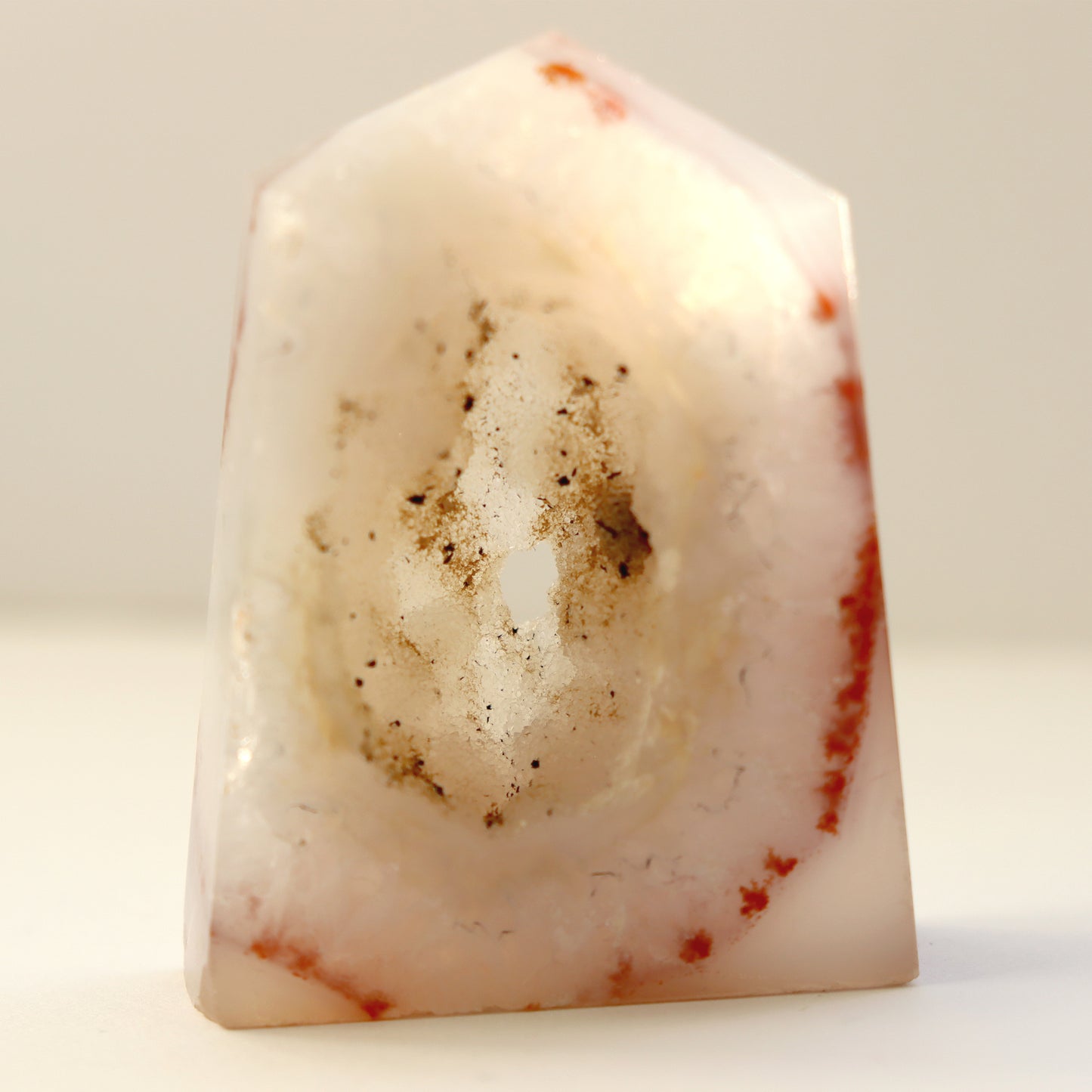 Natural Crystal Druzy Geode Amethyst Tower - 56x43x12mm
