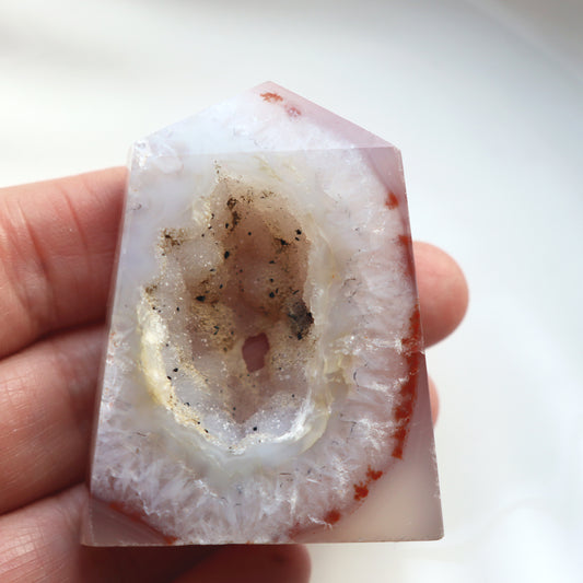 Natural Crystal Druzy Geode Amethyst Tower - 56x43x12mm