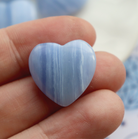 Lace Agate Crystal Heart – For Harmony and Balance