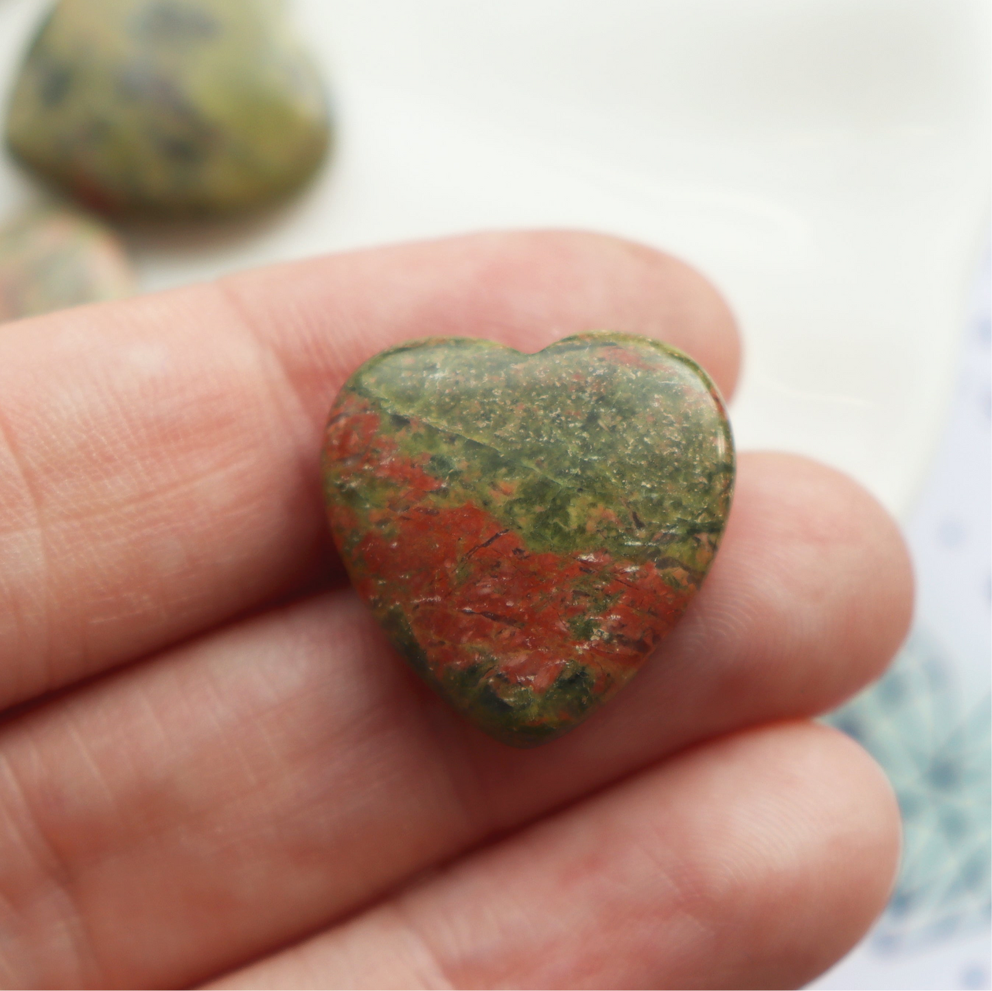 Unakite Crystal Heart – For Growth and Spiritual Balance