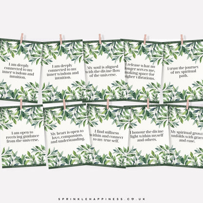 Free Printable Spiritual Affirmation Cards – 24 Uplifting Cards for Mindfulness & Connection