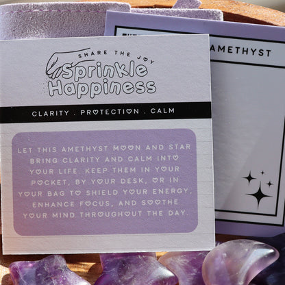 Amethyst Star and Moon Crystal Gift Set
