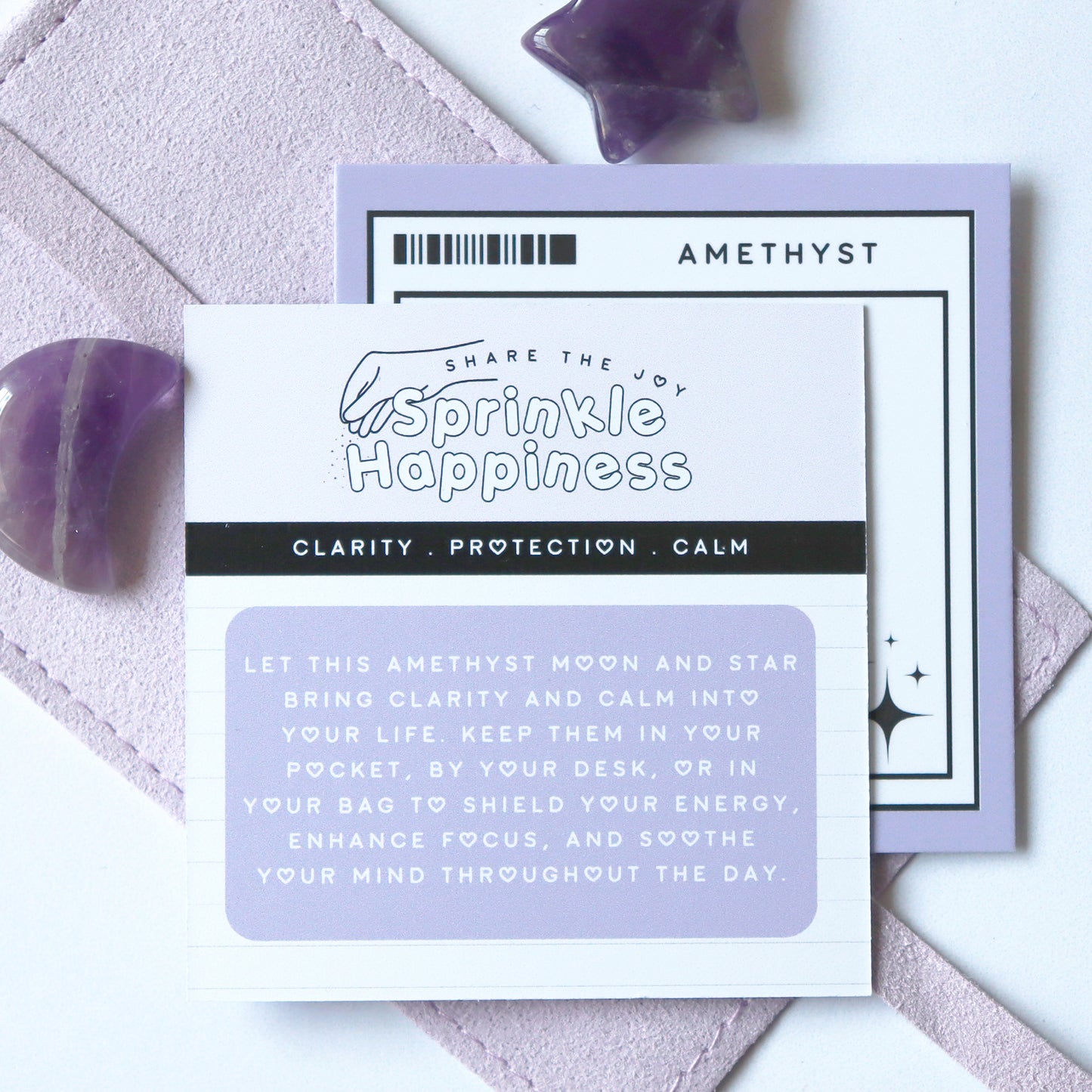 Amethyst Star and Moon Crystal Gift Set
