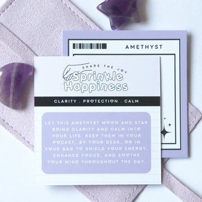 Amethyst Star and Moon Crystal Gift Set