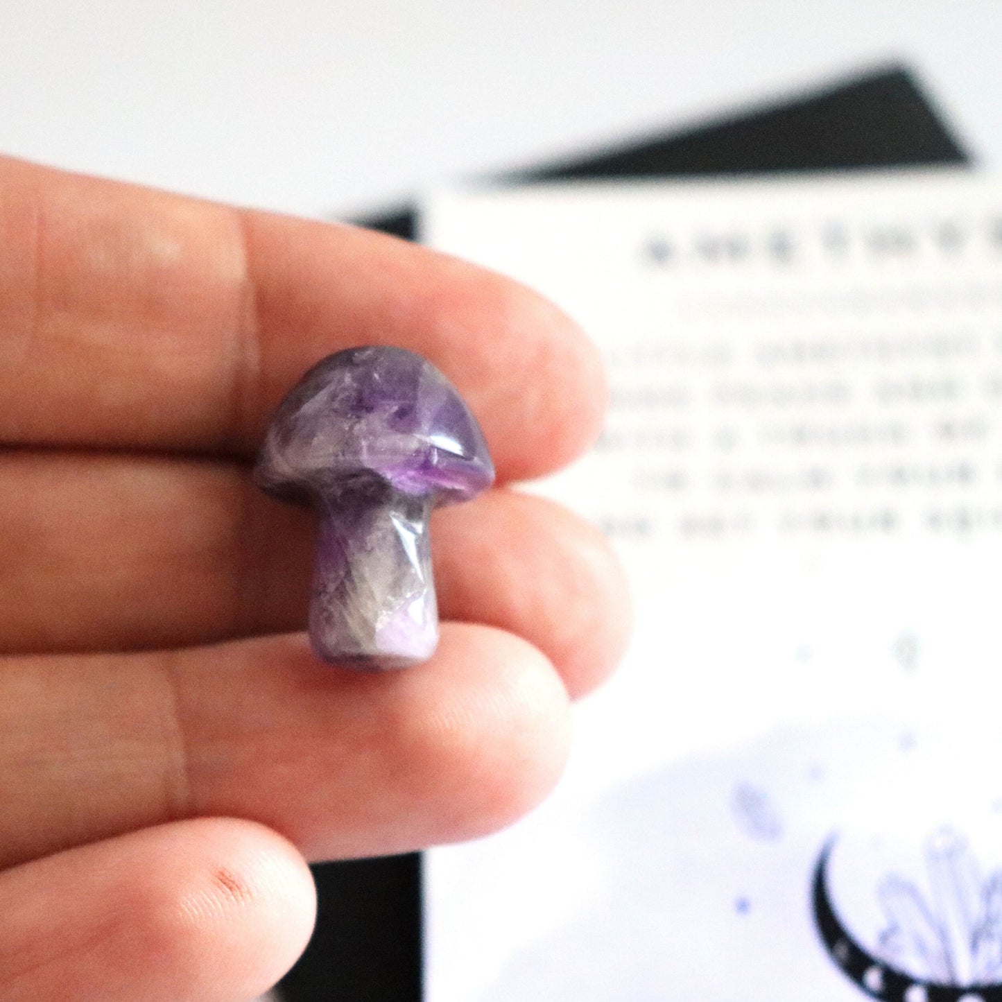 Tiny Amethyst Mushroom Crystal With Gift Message