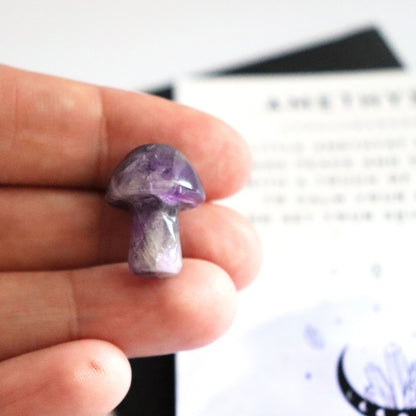 Tiny Amethyst Mushroom Crystal With Gift Message