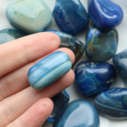 Blue Agate Tumblestone