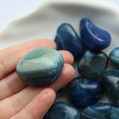 Blue Agate Tumblestone