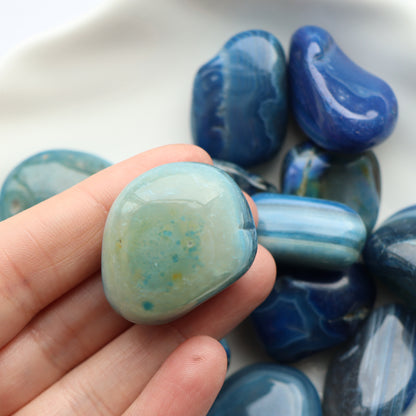 Blue Agate Tumblestone