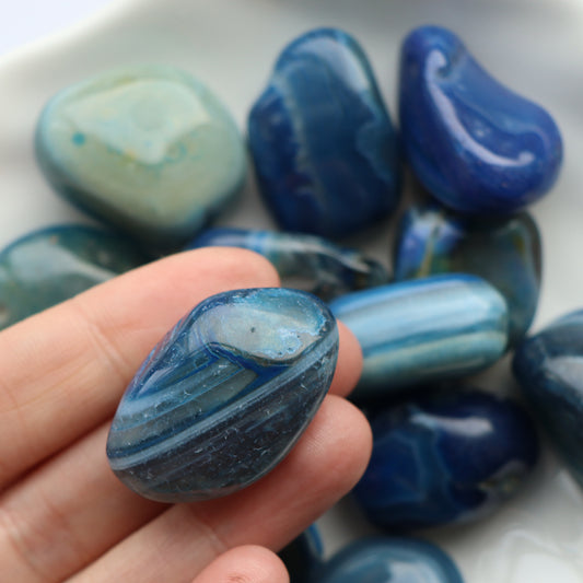 Blue Agate Tumblestone