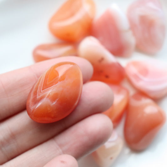 Carnelian Banded Tumblestone