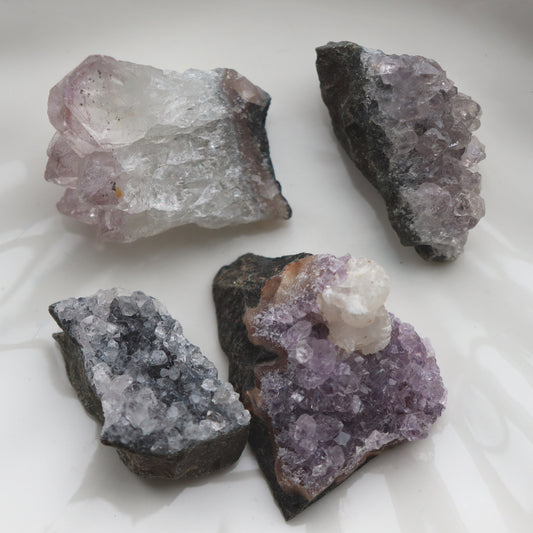 Amethyst Mini Cluster Set F - 73g (4 Pieces)