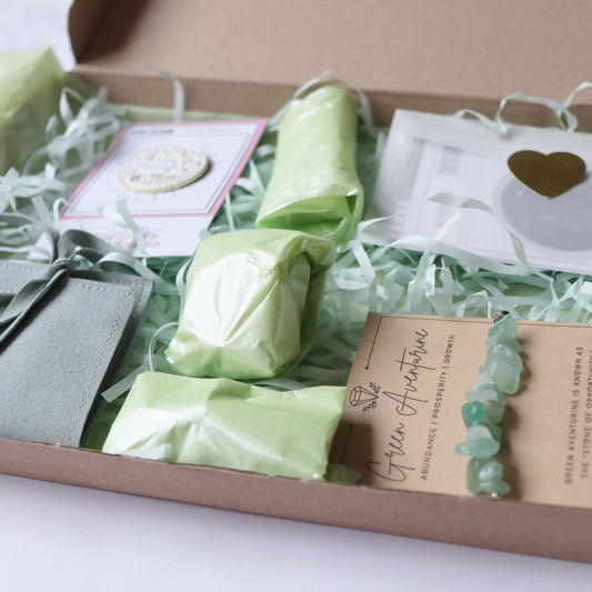 Green Aventurine Crystal Gift Box | Positivity and Good Fortune