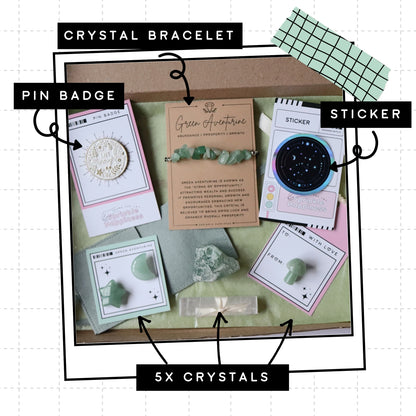 Green Aventurine Crystal Gift Box | Positivity and Good Fortune