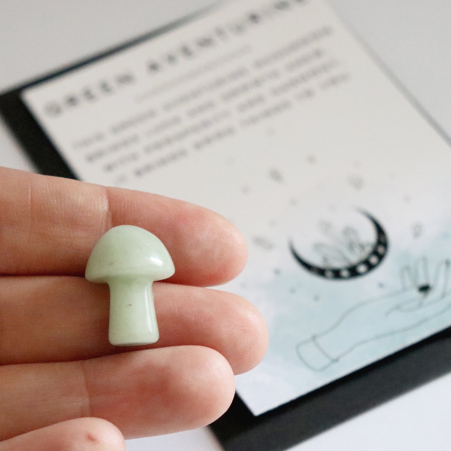 Tiny Green Aventurine Mushroom Crystal - Crystal Gift