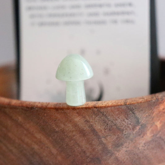 Tiny Green Aventurine Mushroom Crystal - Crystal Gift