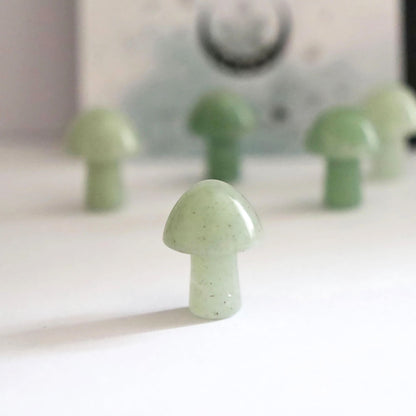 Tiny Green Aventurine Mushroom Crystal - Crystal Gift